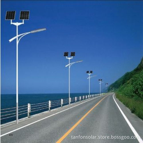 5-year Warranty 80W IP66 LED Solar Street Light, Compliant with CE Standard and RoHS Directive